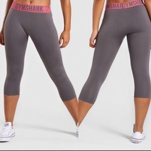 Gymshark Fit Cropped Leggings - Slate Lavender/Rose
